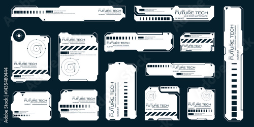 Futuristic interface ui elements. Holographic hud user interface elements