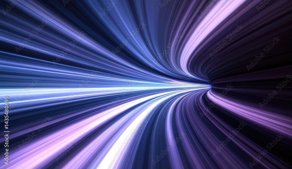 Abstract light streaks in a tunnel, depicting speed and movement Abstract light streaks in a tunnel, depicting speed and movement