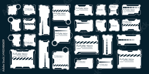 Futuristic interface ui elements. Holographic hud user interface elements