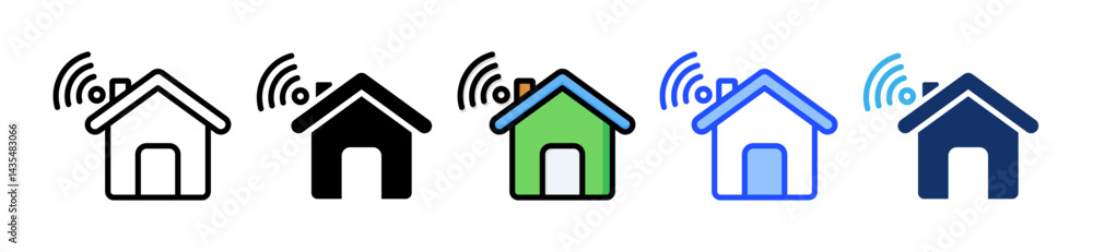 Smart Home Icon Collection With Multiple Styles Smart Home Icon Collection With Multiple Styles