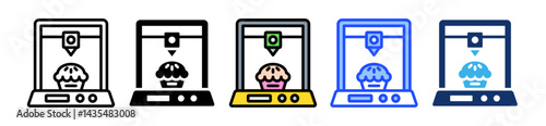 Food Printer Icon Collection With Multiple Styles