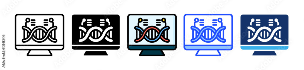 Genomics Icon Collection With Multiple Styles Genomics Icon Collection With Multiple Styles