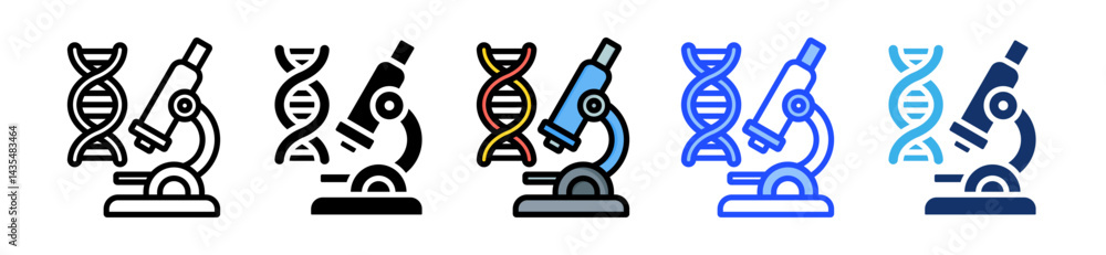 Biotechnology Icon Collection With Multiple Styles Biotechnology Icon Collection With Multiple Styles