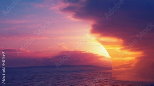 sunset over the ocean
