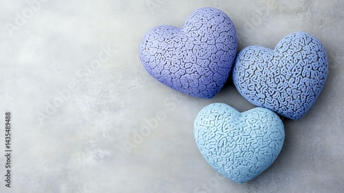 Wallpaper Mural Lavender hearts with grey background. Torontodigital.ca