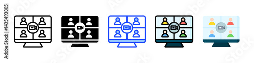 Webinar Icon Collection With Multiple Styles
