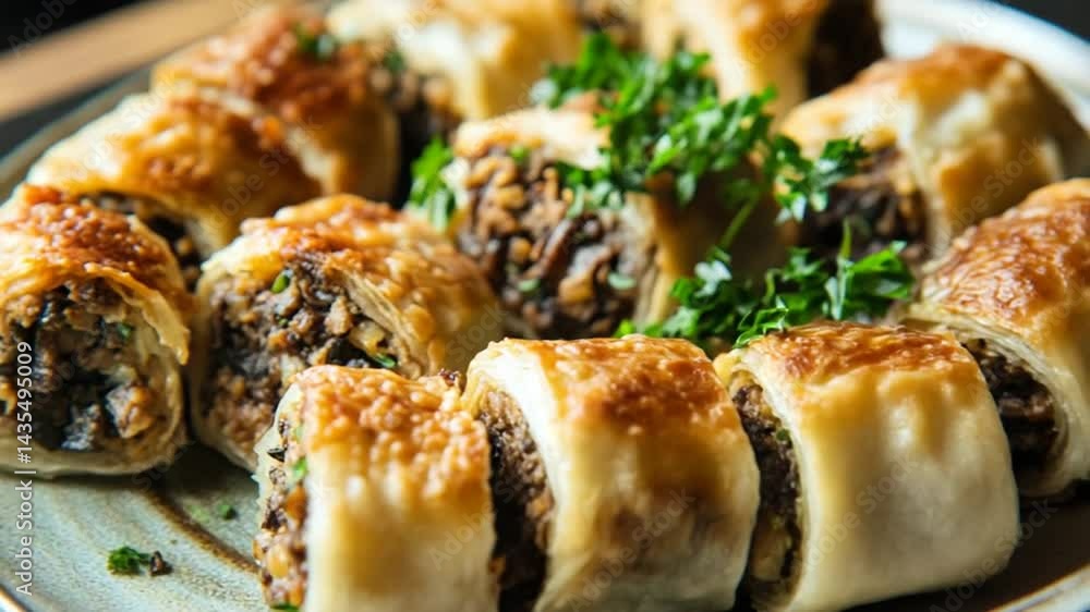 Delicious Mushroom and Pastry Rolls: A Culinary Delight Delicious Mushroom and Pastry Rolls: A Culinary Delight