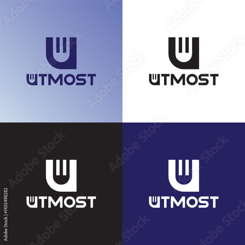 Utmost pendrive brand logo design
