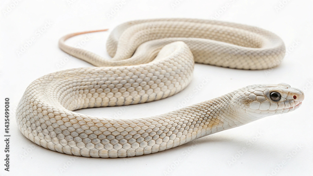 Obraz premium Colorful Snake Picture on White Background