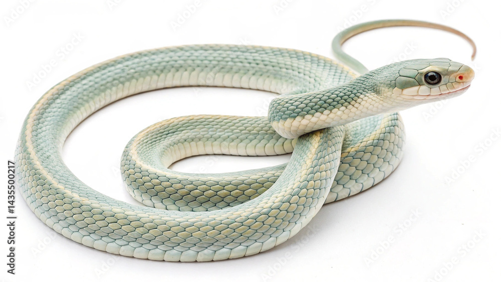 Fototapeta premium Venomous Snake Photo on Clean White Background