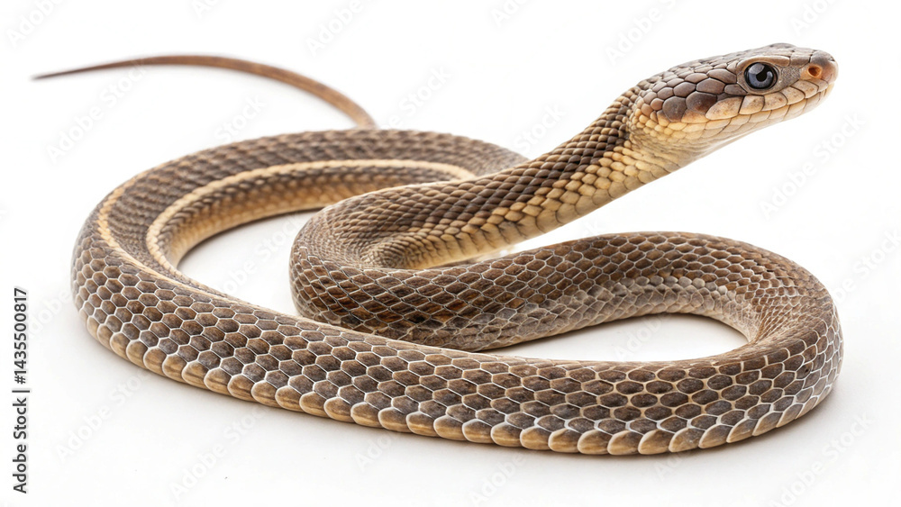 Fototapeta premium Beautiful Snake Image with White Background