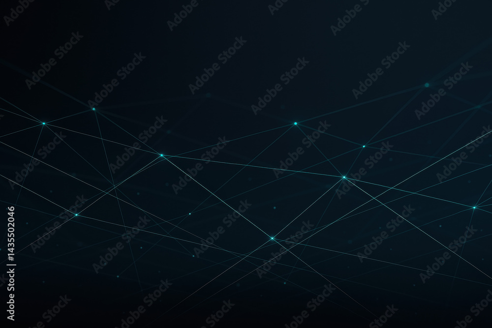 Fototapeta premium This digital network background uses dark gradients and interconnected points to symbolize business strategy and decision-making in a modern work environment