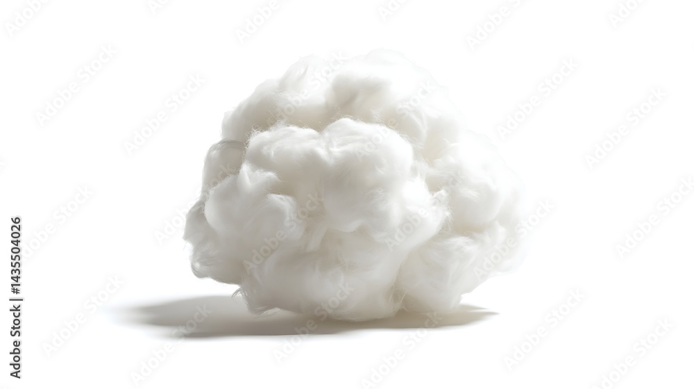 Fluffy white sphere against a bright backdrop. Fluffy white sphere against a bright backdrop.