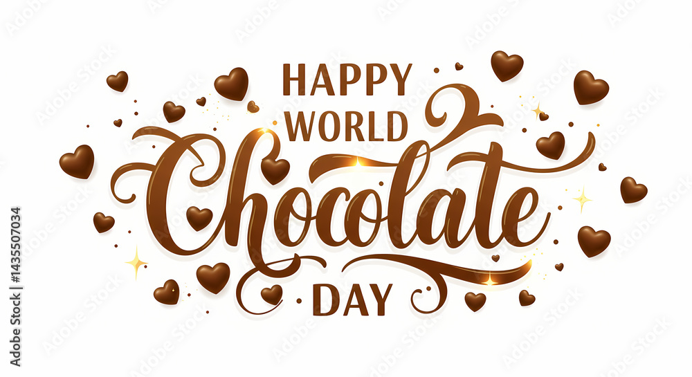 Obraz premium Happy World Chocolate Day Image