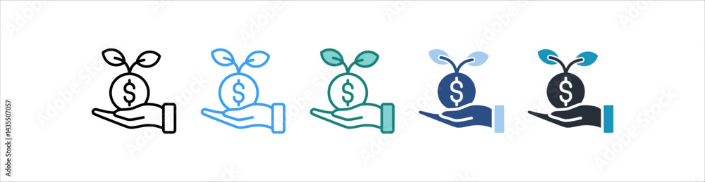 Obraz premium Investment Icon In Different Style Vector