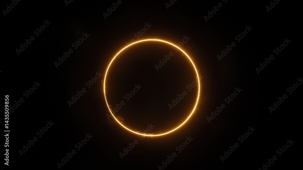 A ring of fire surrounds the sun. A ring of fire surrounds the sun.