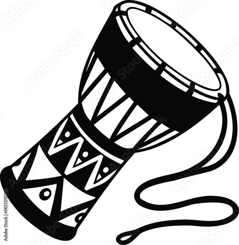 vector illustration of a drum sticks