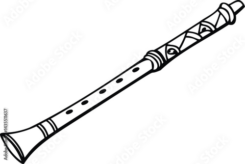 flute isolated on white