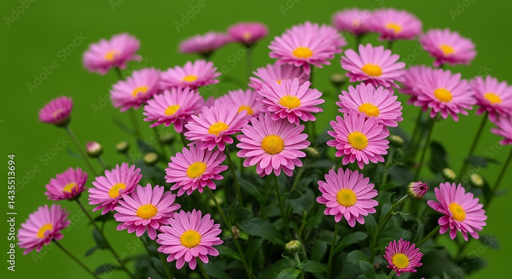 Pink Daisy Blooms: A Vibrant Cluster of Delicate Flowers Pink Daisy Blooms: A Vibrant Cluster of Delicate Flowers