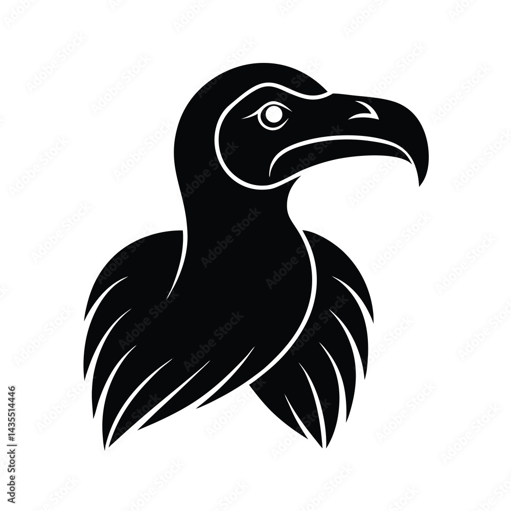 Fototapeta premium Vulture Profile Vector Icon Sleek and Modern Iso