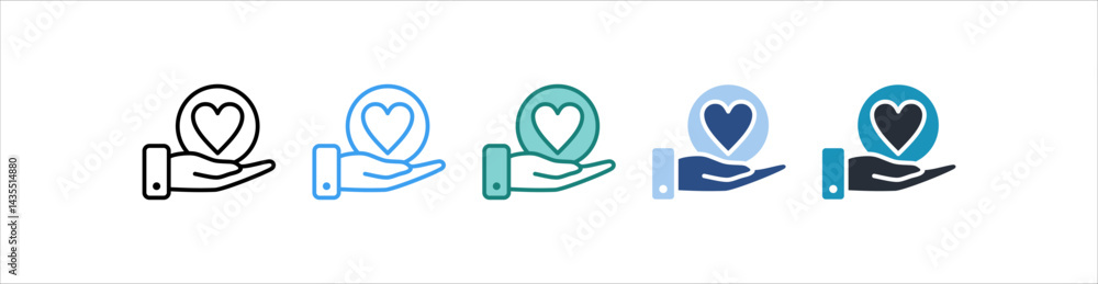 Charity Icon In Different Style Vector Charity Icon In Different Style Vector