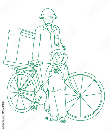 illustration, vector, outline, sketch, coloring