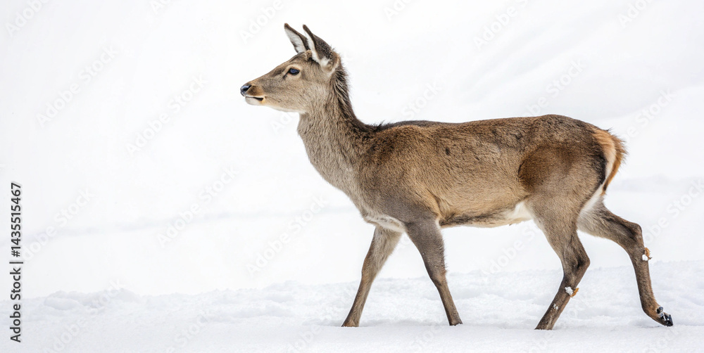 Elegant Deer on White Background Elegant Deer on White Background
