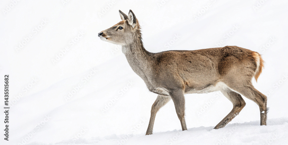 Elegant Deer on White Background Elegant Deer on White Background