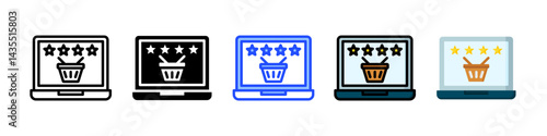 Online Shopping Icon Collection With Multiple Styles