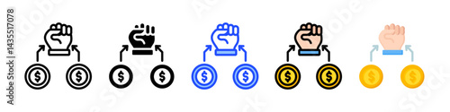 Financial Empowerment Icon Collection With Multiple Styles