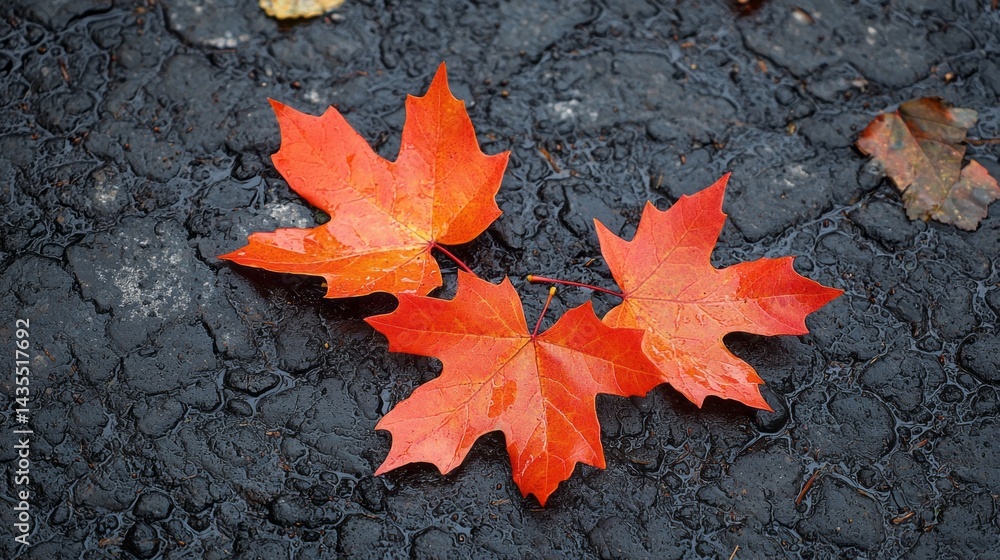 A single leaf of an orange tree is laying on a black surface A single leaf of an orange tree is laying on a black surface