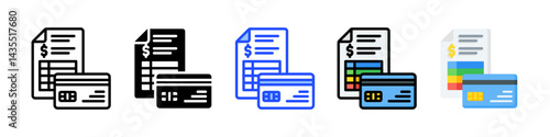 Credit Management Icon Collection With Multiple Styles