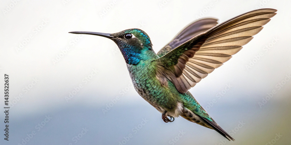 Fototapeta premium White Background Hummingbird Bird Photos