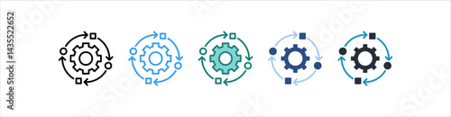 Adaptation Icon In Different Style Vector