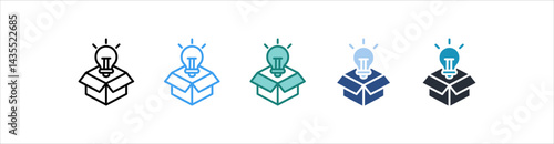Product Innovation Icon In Different Style Vector