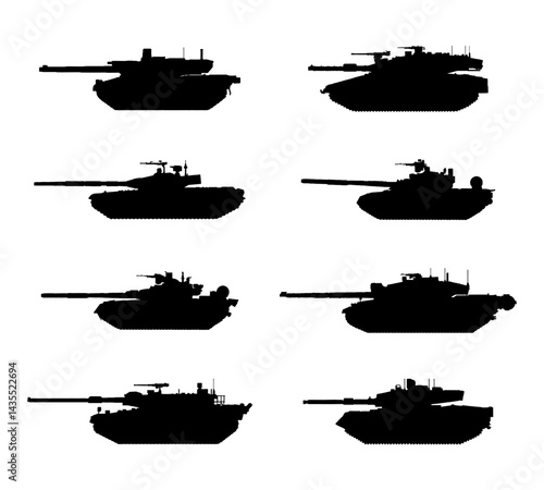 vector silhouette of military...