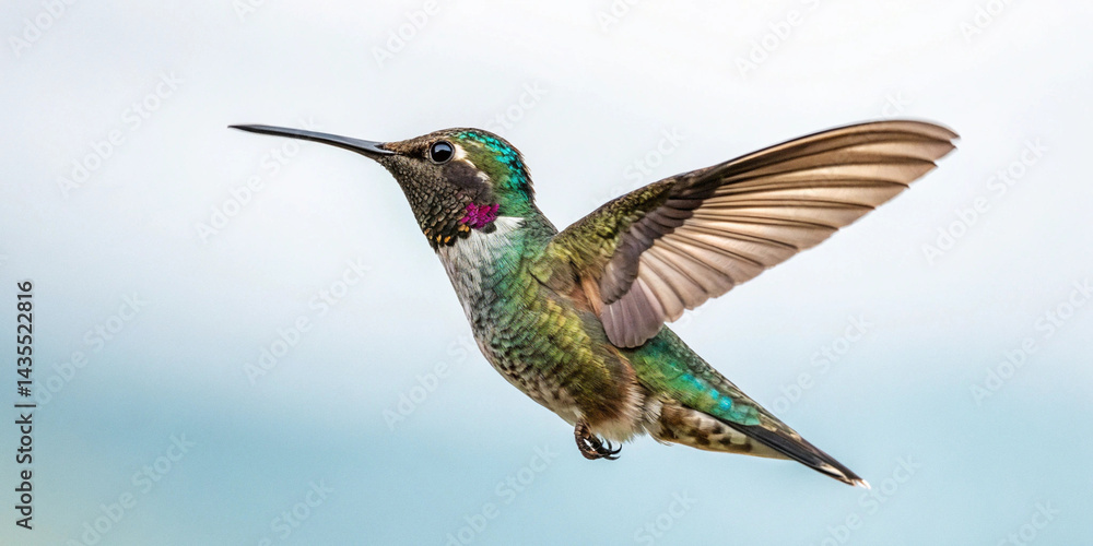 Fototapeta premium White Background Hummingbird Bird Photos