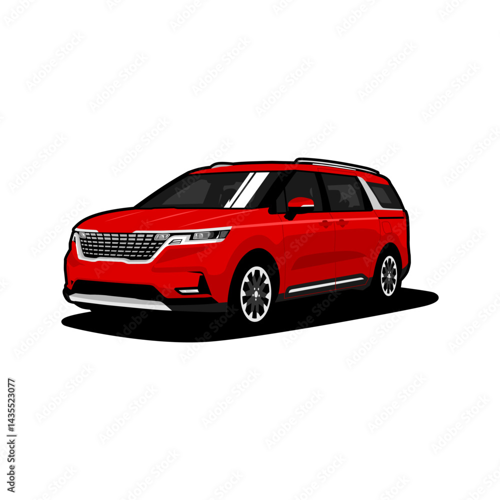 Fototapeta premium vector design premium mpv car illustration