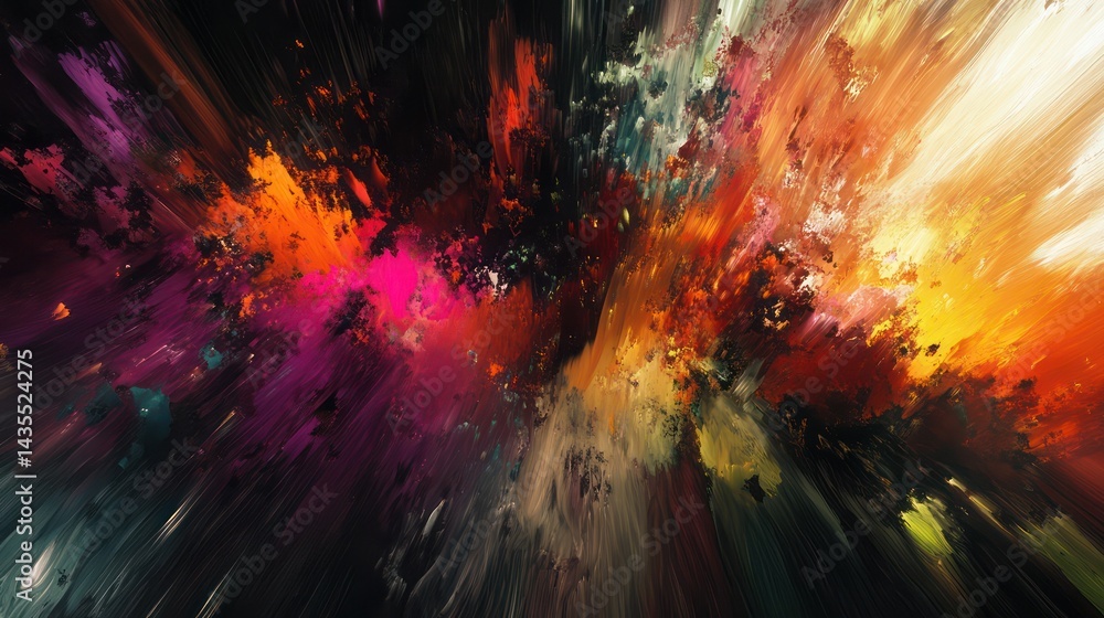Fototapeta premium Bold Abstract Texture with Explosive Color Accent