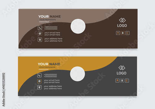 creative modren email signature & email footer template design