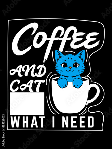 Coffee and Cat T-Shirt – Cute Coffee & Cat Lover Design