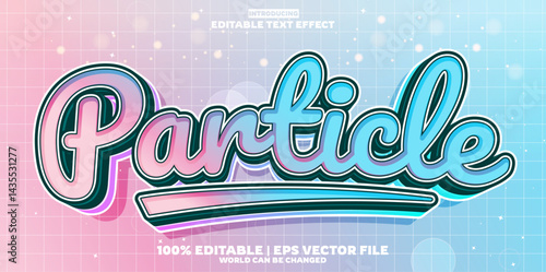 Particle editable text effect in new modern trend style