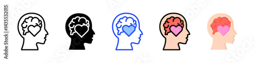Emotional Intelligence Icon Collection With Multiple Styles