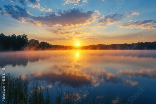 Wallpaper Mural Idyllic mountain lake with crystal clear water and trees Torontodigital.ca