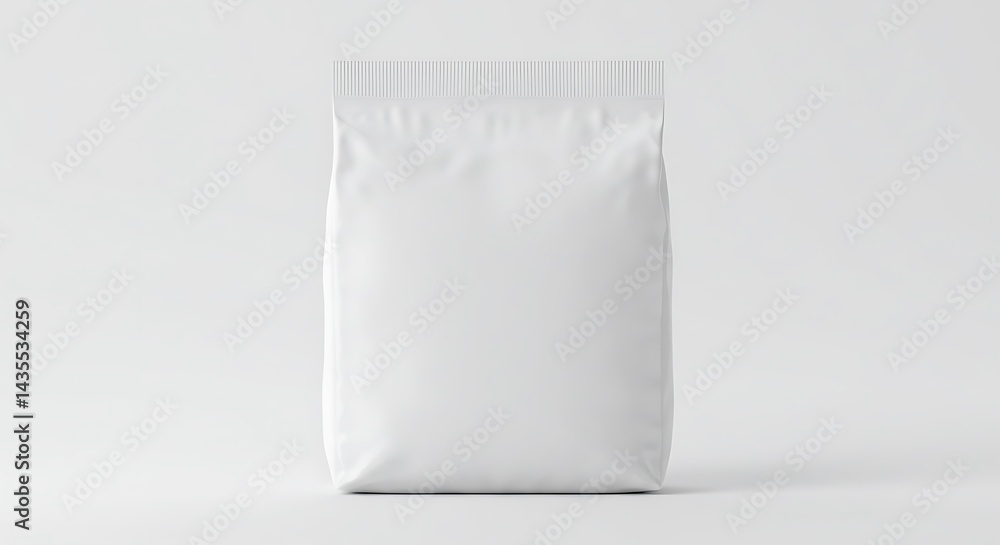 Obraz premium Blank White Package Mockup on Neutral Background