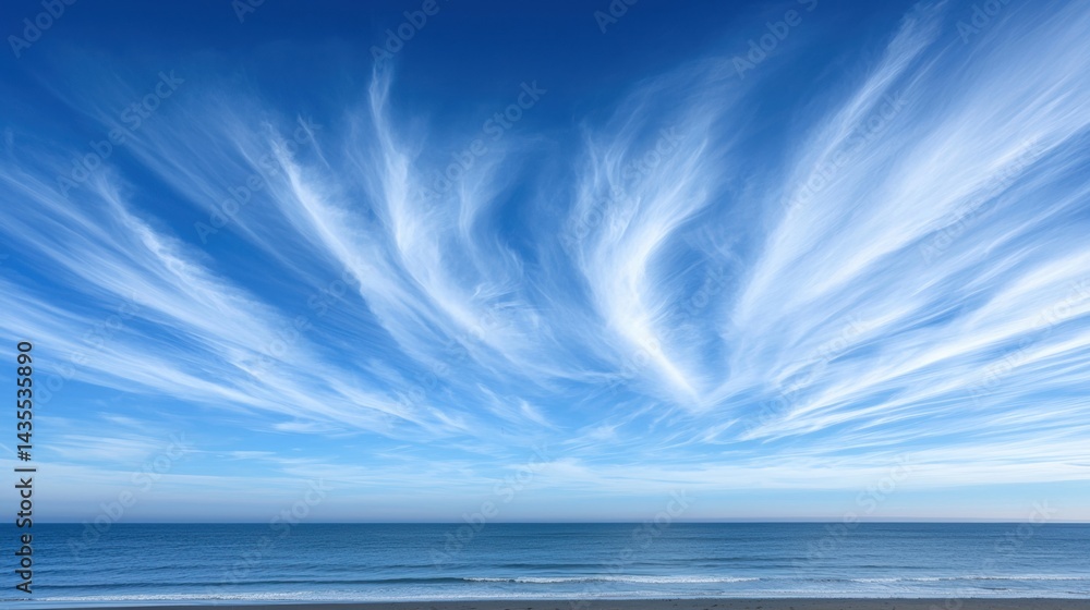 Obraz premium A Blue Sky with White Clouds