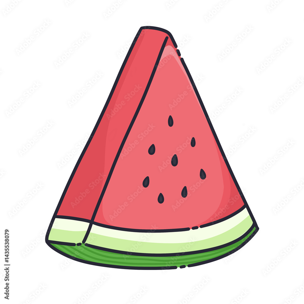 illustration of a watermelon slice illustration of a watermelon slice