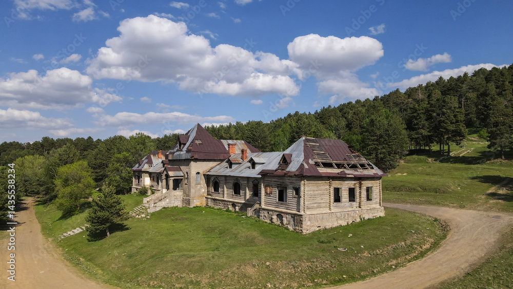 Image of the catherine mansion, which is located in the Sarikamis district of Kars province, Turkey, and remains from the Russian tsarist period. Image of the catherine mansion, which is located in the Sarikamis district of Kars province, Turkey, and remains from the Russian tsarist period.