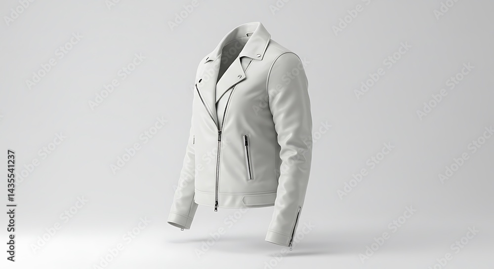 custom made wallpaper toronto digitalWhite Leather Jacket Displayed on a Neutral Background