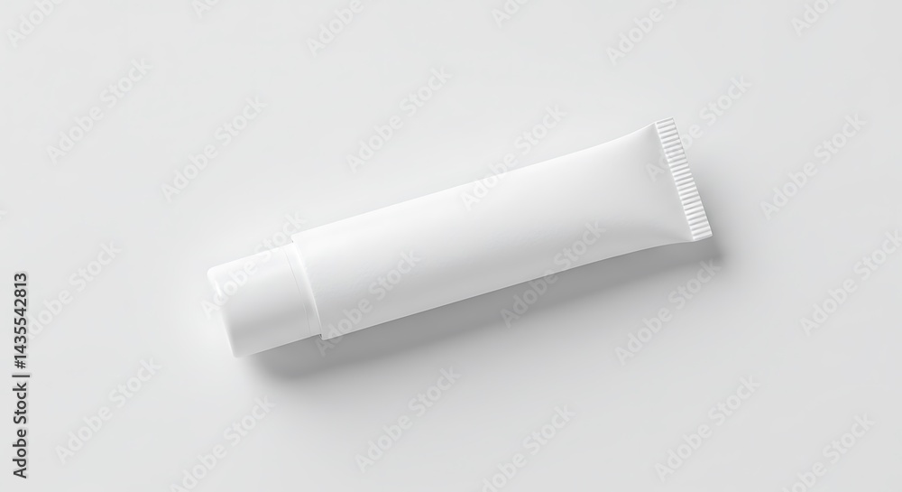 Tube Container Mockup Lying on White Background, Product Presentation Tube Container Mockup Lying on White Background, Product Presentation